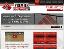 Tablet Screenshot of premierbricks.com.au